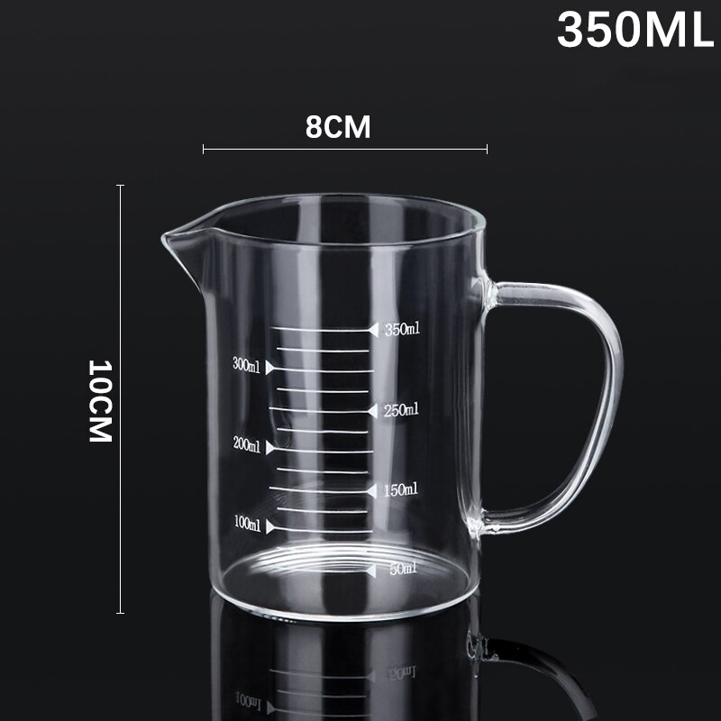 Hoge Borosilicaatglas Maatbeker Grote Clear Melk Cup Met Schaal Glas Maatbeker Voor Bakken Koken Keuken Accessoires: 350ml