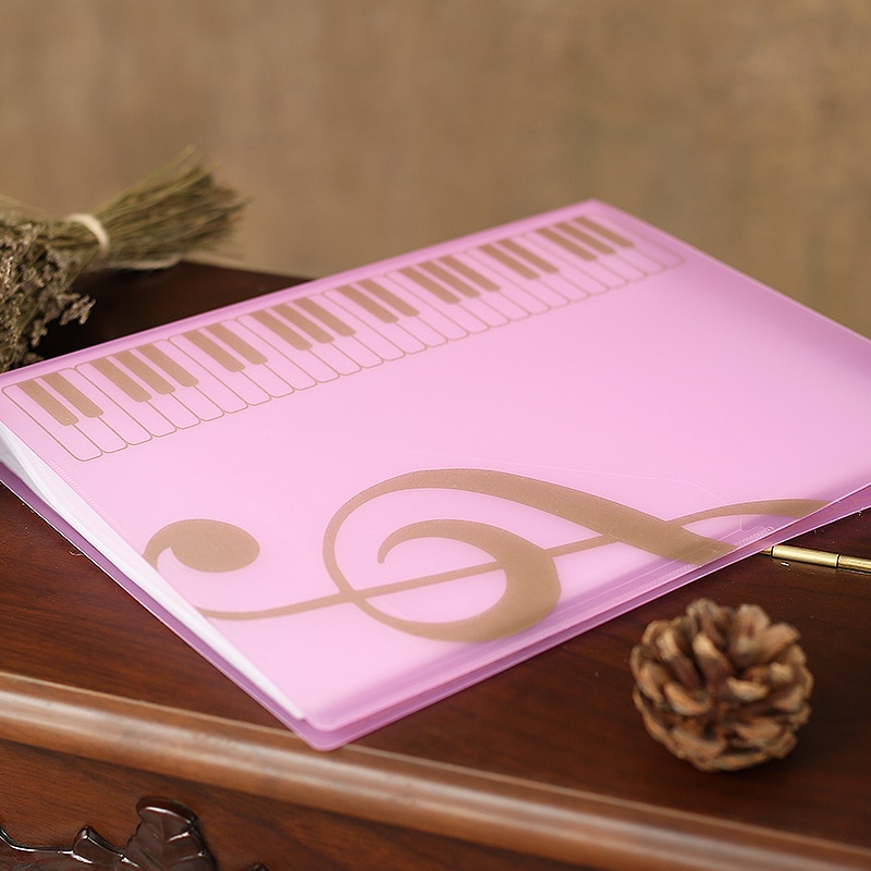 80 Pages A4 Piano Paper Sheets Document File Organizer Folder Five-line Clip Music Score