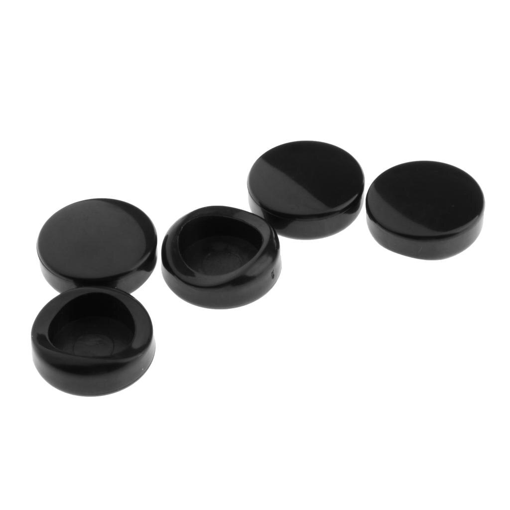 Saxophone Thumb Rest/ Button - Black Plastic - 5 Pieces - for Sax Parts Accessories Replace the Old and Broken