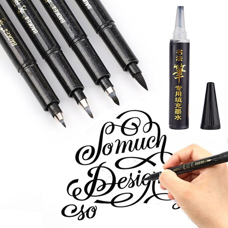 party marker pen decorative brush pen ink calligraphy lettering brush writing marker pen painting art black hand