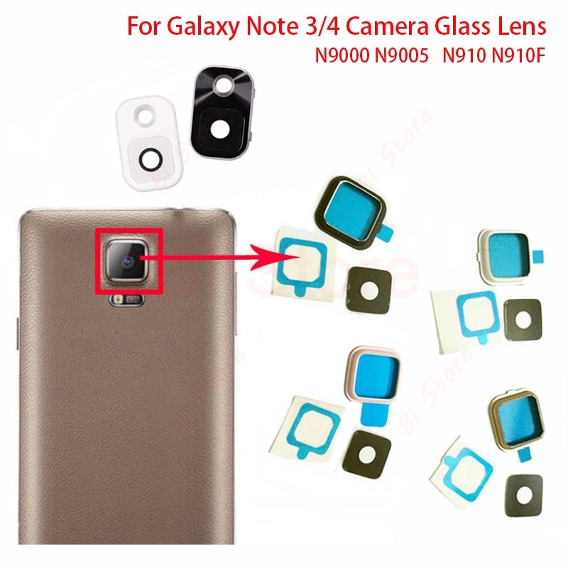 Zurück Kamera Glas Objektiv Hinten Kamera Glas Kreis Abdeckung mit Adhensive Für Samsung Galaxy Hinweis 3 N9000 N9005 Hinweis 4 n910 N910F