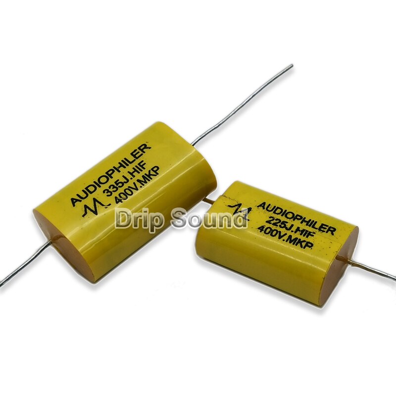2pcs 2.2uF 3.3uF 400V Tweeter Speaker Frequency Divider Crossover Non-Polarity Capacitor