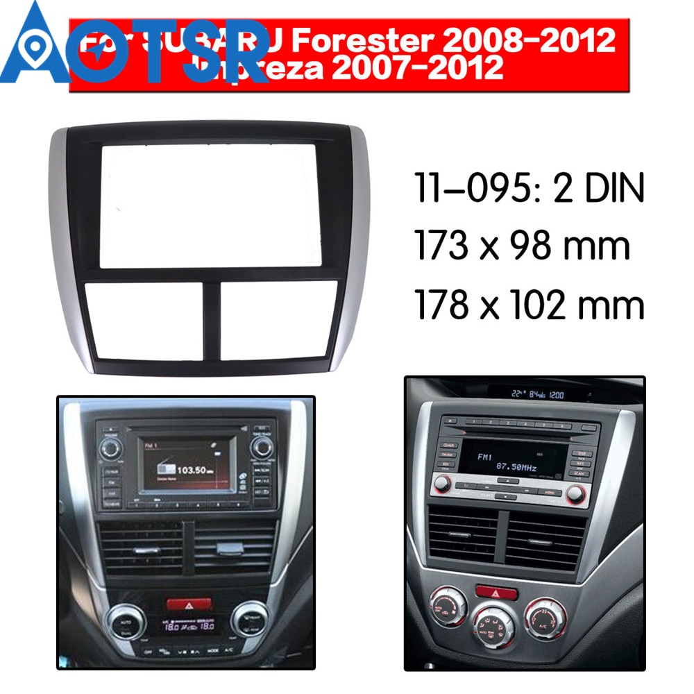 Dubbel 2 Din Fascia GPS Stereo Paneel Dashboard Montage Installatie