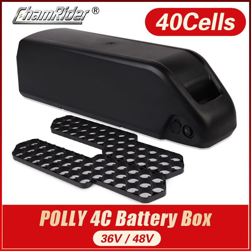 Batterij Doos Batterij Case Polly 4C Down Buis Onderbuis E-Bike Elektrische Fiets Batterij Behuizing 10S4P 13S3P Nickle Strips 21700 Cellen