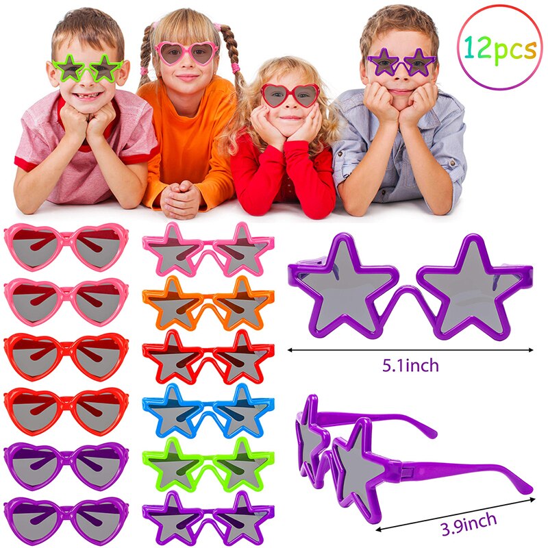60Pcs JOJO Party Supplies Sunglasses Microphones Bows Silicone Wristbands Cartoon Tattoos Stickers Best for Children