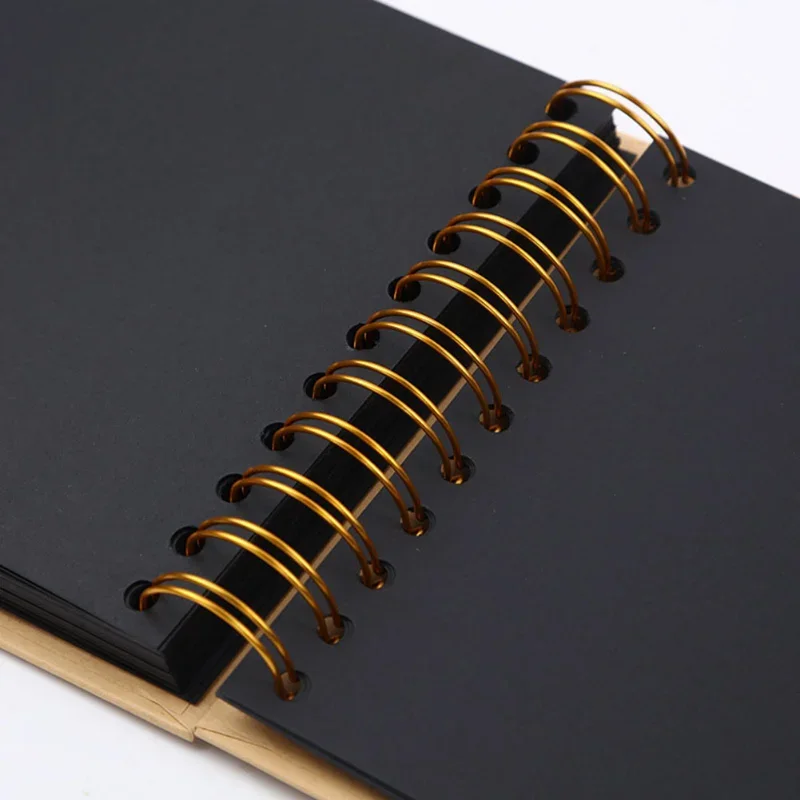 DIY Bowtie Ribbon Scrapbook Craft Photo Picture Memory Book, Kraft Paper, Black Cardboard, 30/80 Pages