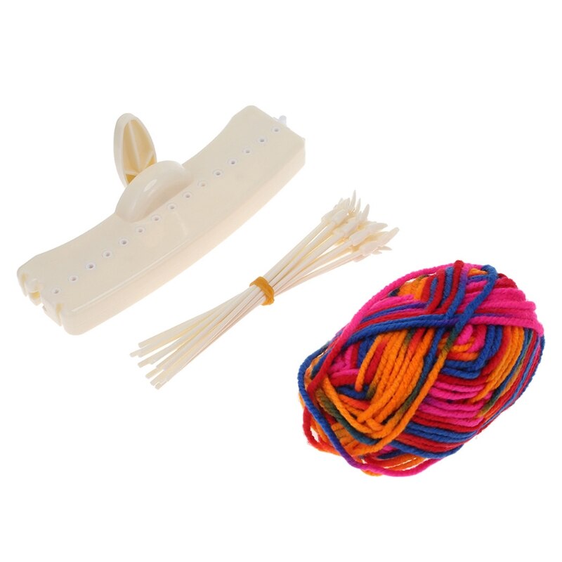 Scarf Knitting Machine Manual Scarves Weaving Loom Needles DIY Craft Wool Yarn P31B