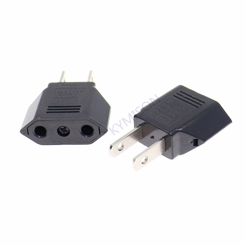 2pcs/lot 6A Universal Travel Power Plug Adapter EU EURO to US USA Adaptor Converter AC Power Plug Adaptor Connector EU to US