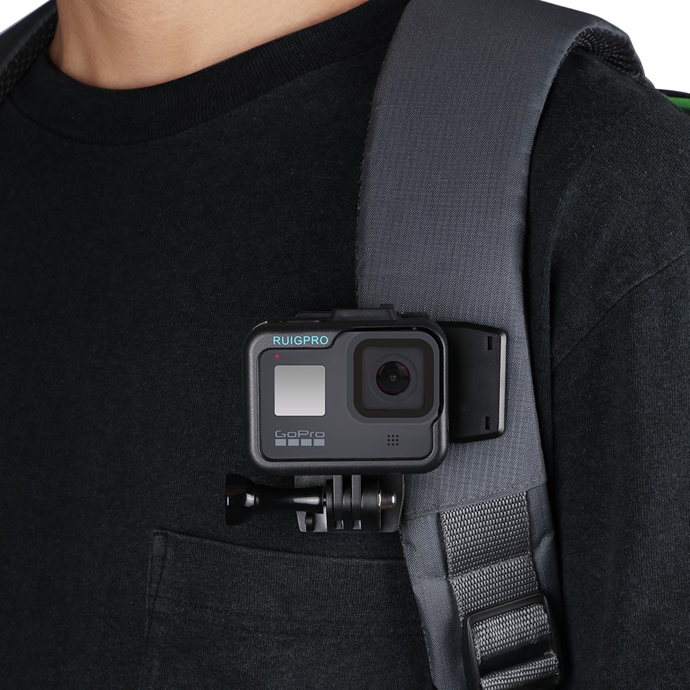360 graden snelontgrendeling roterende rugzak hoed clip snelle klembevestiging voor gopro hero 10 9 8 7 6 5 voor gopro sport-actiecamera's