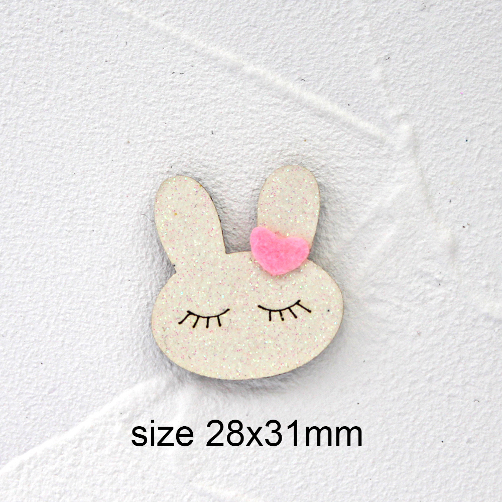 10 szt. Brokatowy króliczek filc dla DIY niemowlę dziewczynka Królik utrzymać marchewka akcesoria Kawaii wielkanocne sierść zwierzęca nakrycia głowy dzieci: Laser jasne