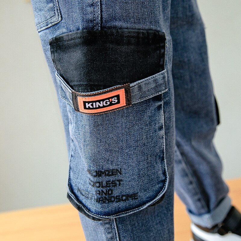 Jean Cargo enfant garçon 10 12 ans pantalons décontractés automne printemps tenue ado garçon