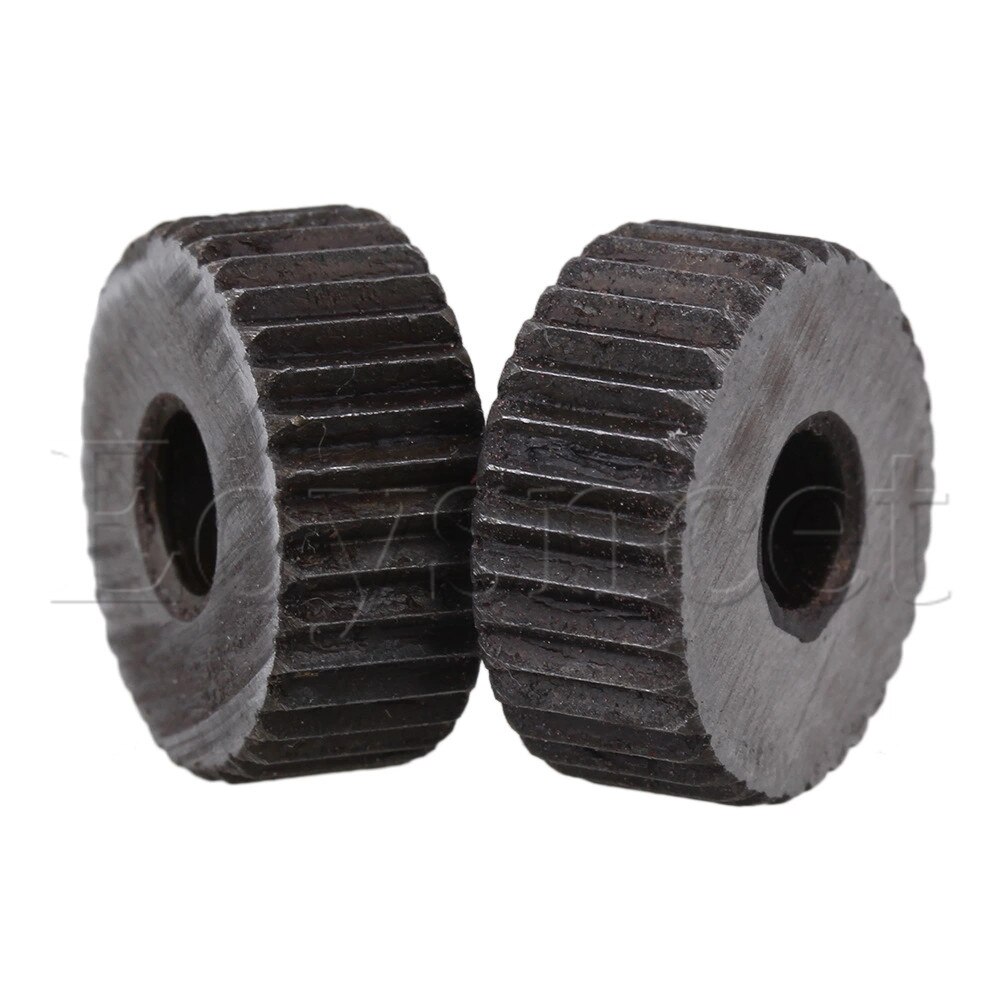2 stück 1,6mm Pitch 19mm OD Einzigen Gerade Grob Muster Linear Rändelung Rad