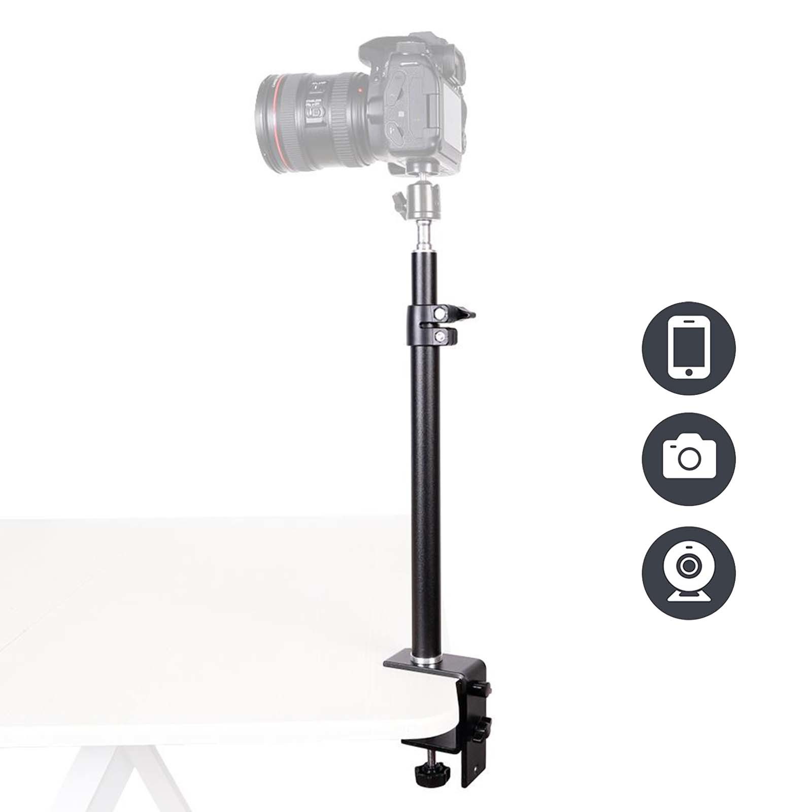 Desk Mount Stand DSLR Camera C Clamp Light Stand Photographic Light Boom Stand With Ball Head for Phone Video Ring Light Zoom: Default Title