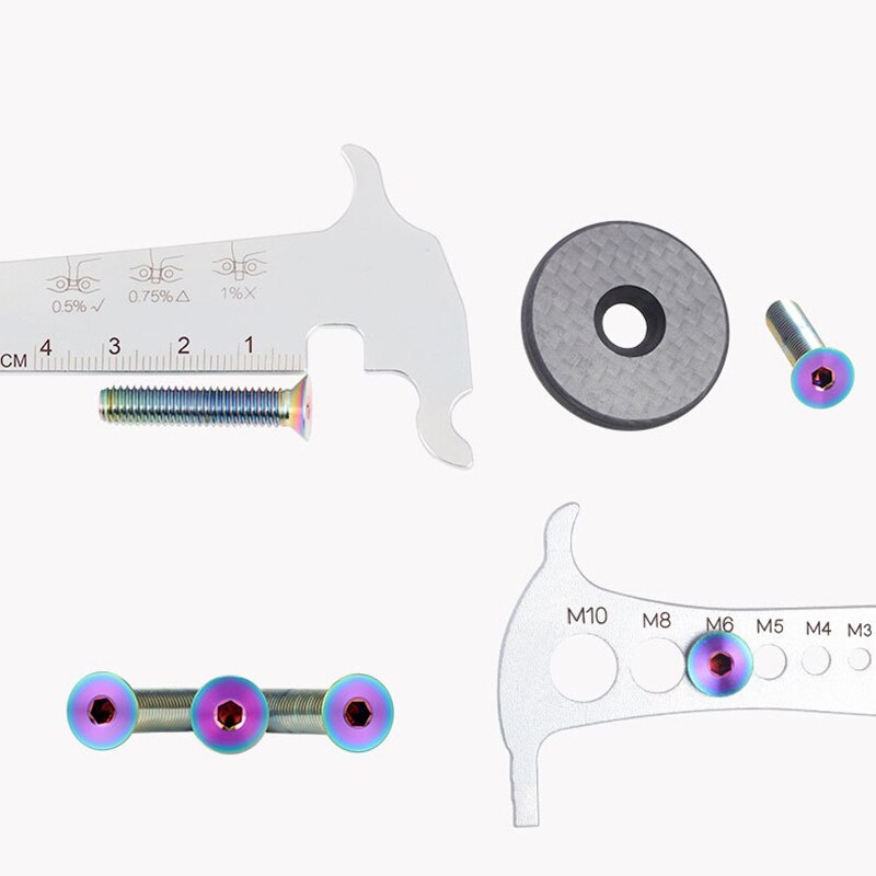 Carbon Stem Top Cap Bicycle Headset Top Cap for Mountain Road Bike M6X30mm Titanium Bolt 2.86CM