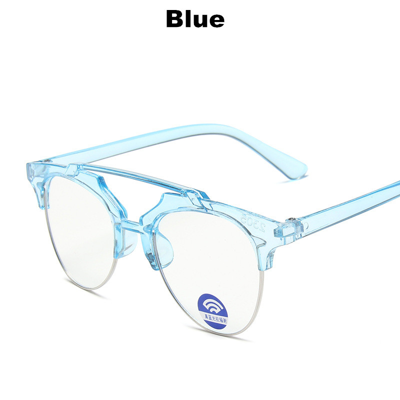Blå lys blokerende briller børn store runde anti blue ray computer briller til dreng og pige: Blå