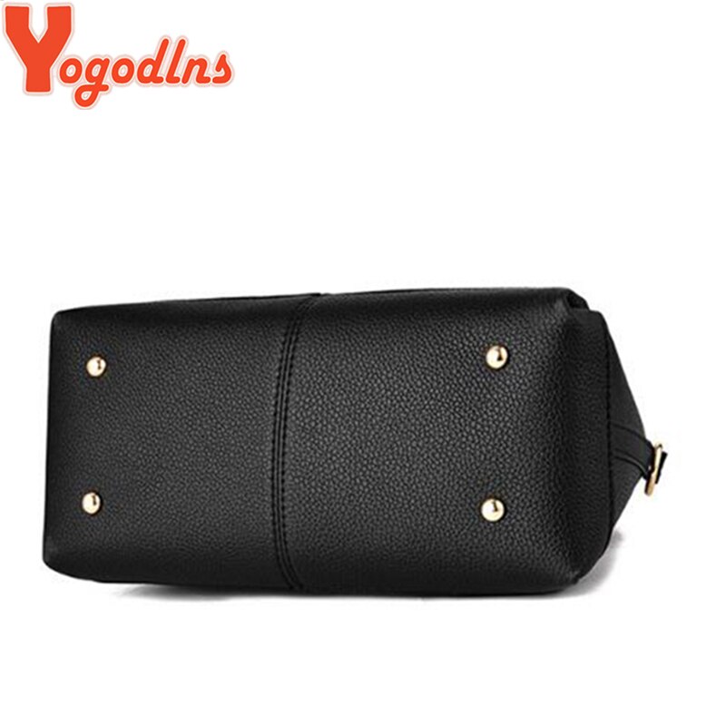 Yogodlns PU Leather Women bag Shoulder Bag Tree Branches Metal Decor Solid color feminina Handbag crossbody bag