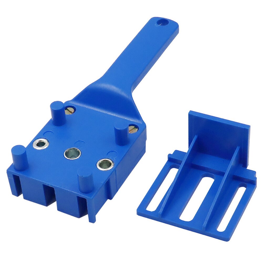 Drilling Hole Jig 1PC Quick Centering Fixture Pocket Hole Portable ABS Plastic Positioning Punching Handheld Dowel Jig: Blue 1PC