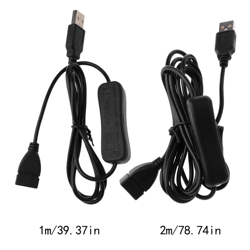 Data Sync Usb 2.0 Extender Cord Usb Verlengkabel Met Aan Uit Schakelaar Voor Pc Usb Ventilator Led Lamp Usb charger Raspberry Pi 1M/2M/3M