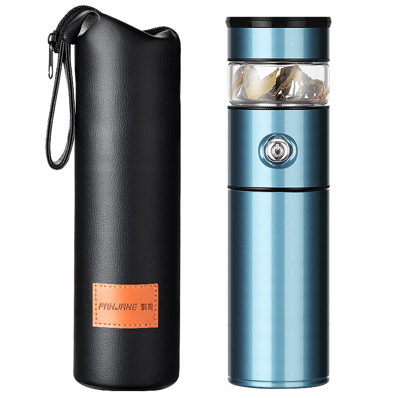 500Ml Glas Thee Thermos Cup Mok Rvs Thermos Vacuüm Cup Thee Zetgroep Fles Vacuüm Kolven Thermische Mok Water fles