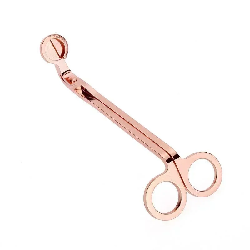 Coupe-mèche de bougie de 18cm, ciseaux en acier inoxydable, coupe-mèche à tête ronde, ciseaux à noyau de bougies, outils faits à la main: kaki foncé