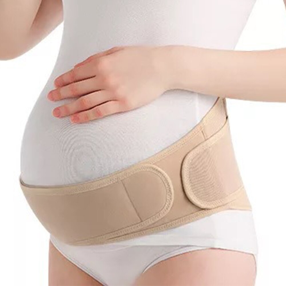 2 In 1 Zwangere Riemen Moederschap Buik Riem Taille Zorg Buik Ondersteuning Belly Band Back Brace Protector Zwangere Moederschap Kleding: Xl / Nude