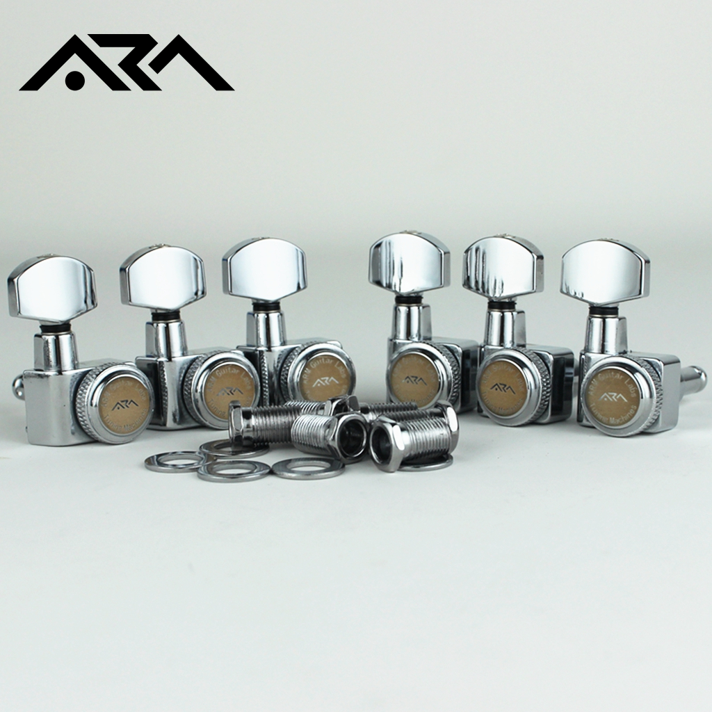 ARM Electric Guitar Metal Lock String Tuner Winder No Screws Needed ST TL SG LP Head Chromium Black Golden