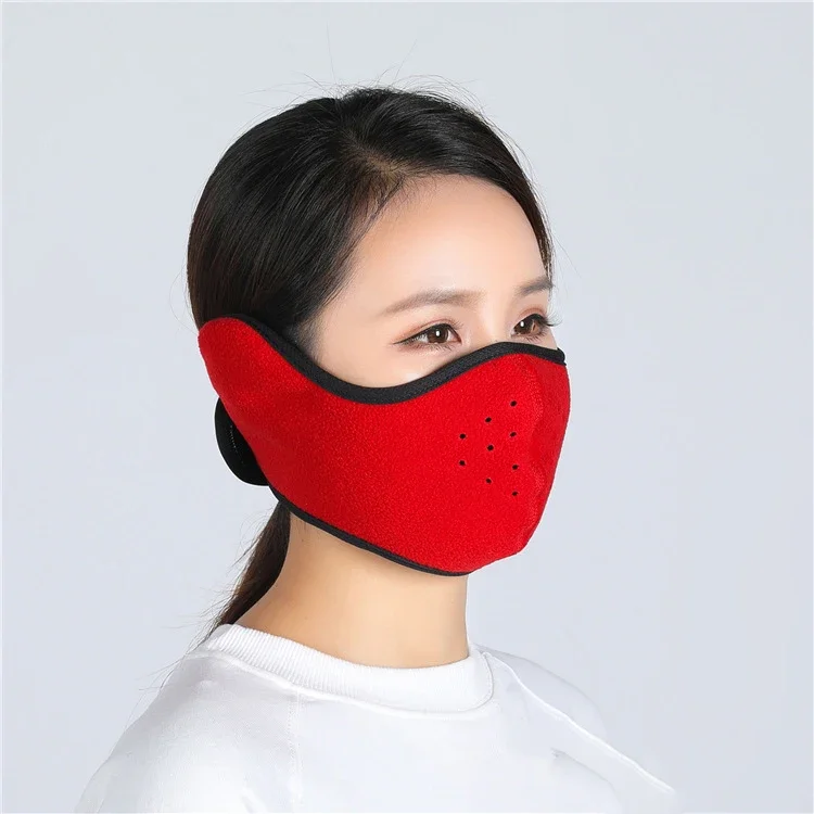 Winter Outdoor Ski Rijden Masker Oorwarmers Mondmoffen Nekwarmer Winddicht Herbruikbaar Rijden Snowboarden Skiën Sportmaskers: Paars