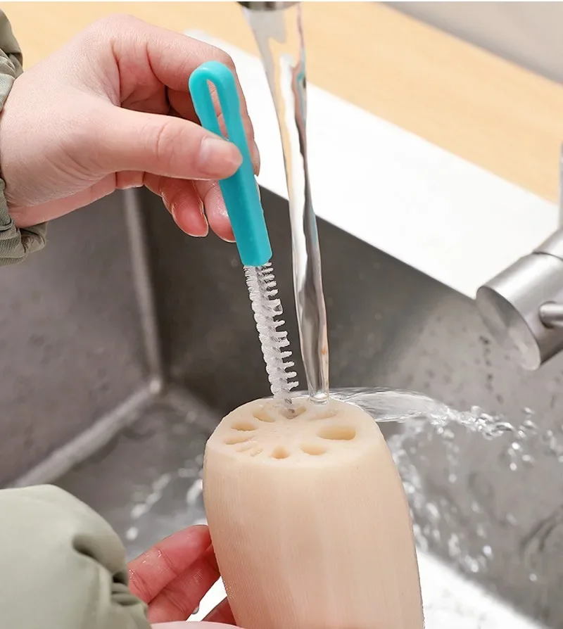 1-5 stks Lotus Stro Kop Theepot Borstel Multifunctionele 3 In 1 Schoonmaken Tool Roestvrij Staal Babyfles Stro Reinigingsborstel gereedschap