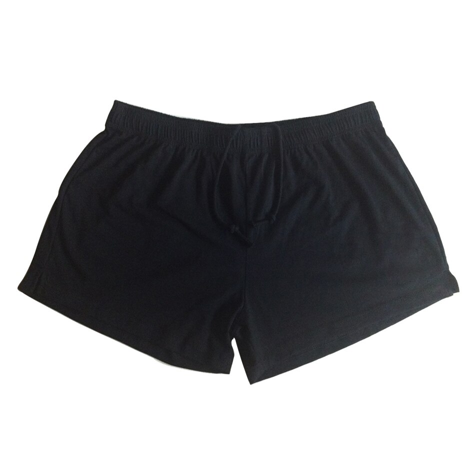 Almindelige træningsshorts bomuldsshorts til #39 fitness bodybuilding tøj bukser jogger tøj: Almindeligt sort / Xxl