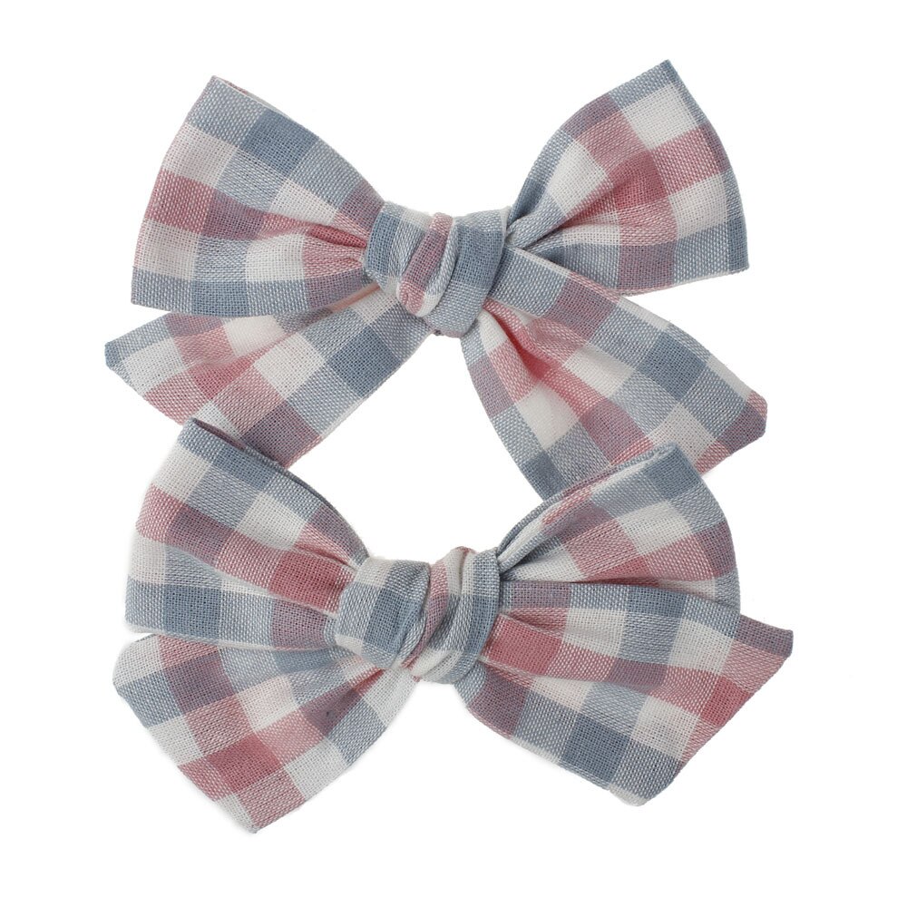 Baby Hair Clips For Girls Floral Hairgrips Bows Kids Hair Pins Lattice Barrettes Cotton infant Hairpin Handmade Accessories 2Pcs: 28