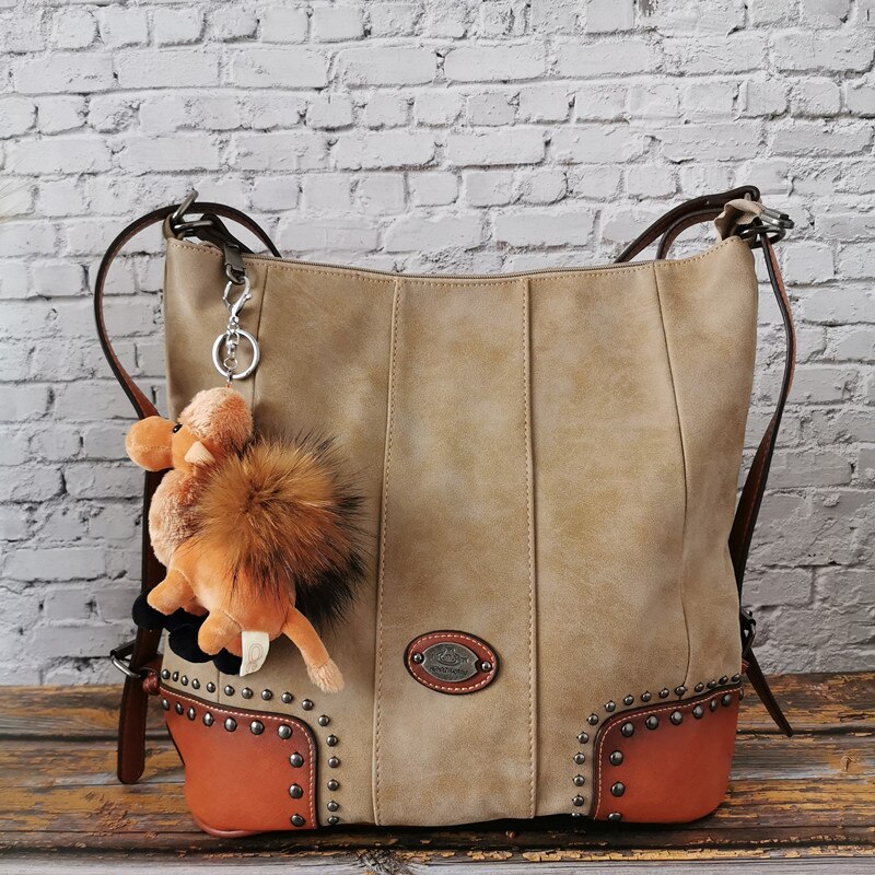 Luksusowy projektant kobiet torebki prawdziwej skóry 2020 rocznika panie duże torby listonoszki wysokiej jakości damskie torebki z uchwytem w stylu zwykły: Beige i wielbłąd