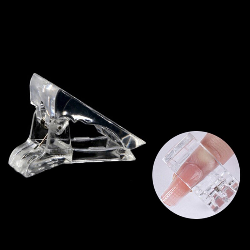 5pz pratici chiodi finti morsetto punte per unghie clip dito trasparente costruzione rapida gel estensione chiodo arte manicure attrezzo
