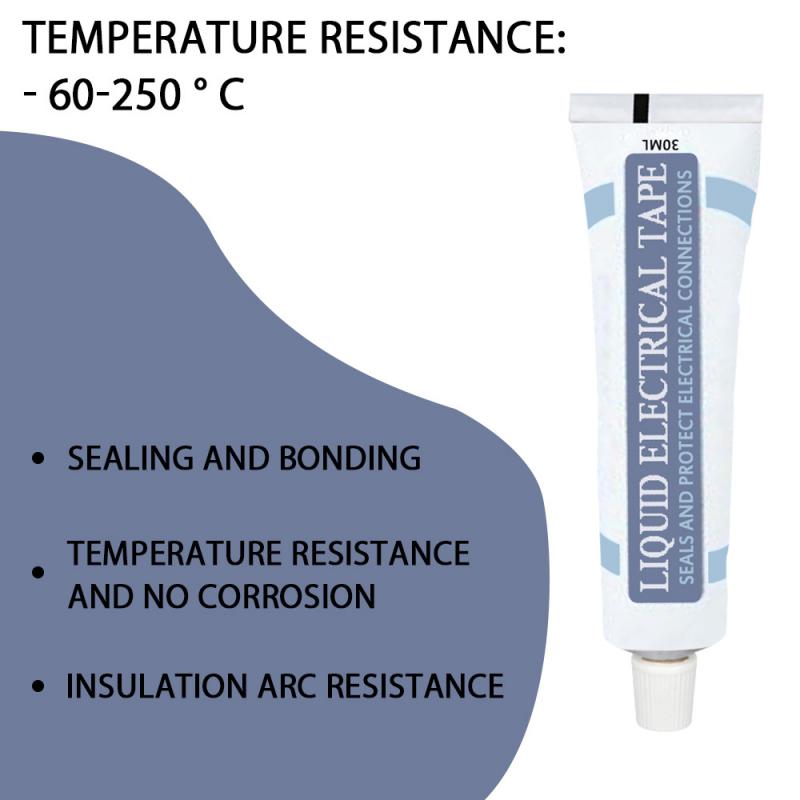 30/50ml Liquid Insulation Electrical Tape Waterproof Protection Tube Paste Fast Rubber Fixed Dry Insulating Sealing Glue Sealers