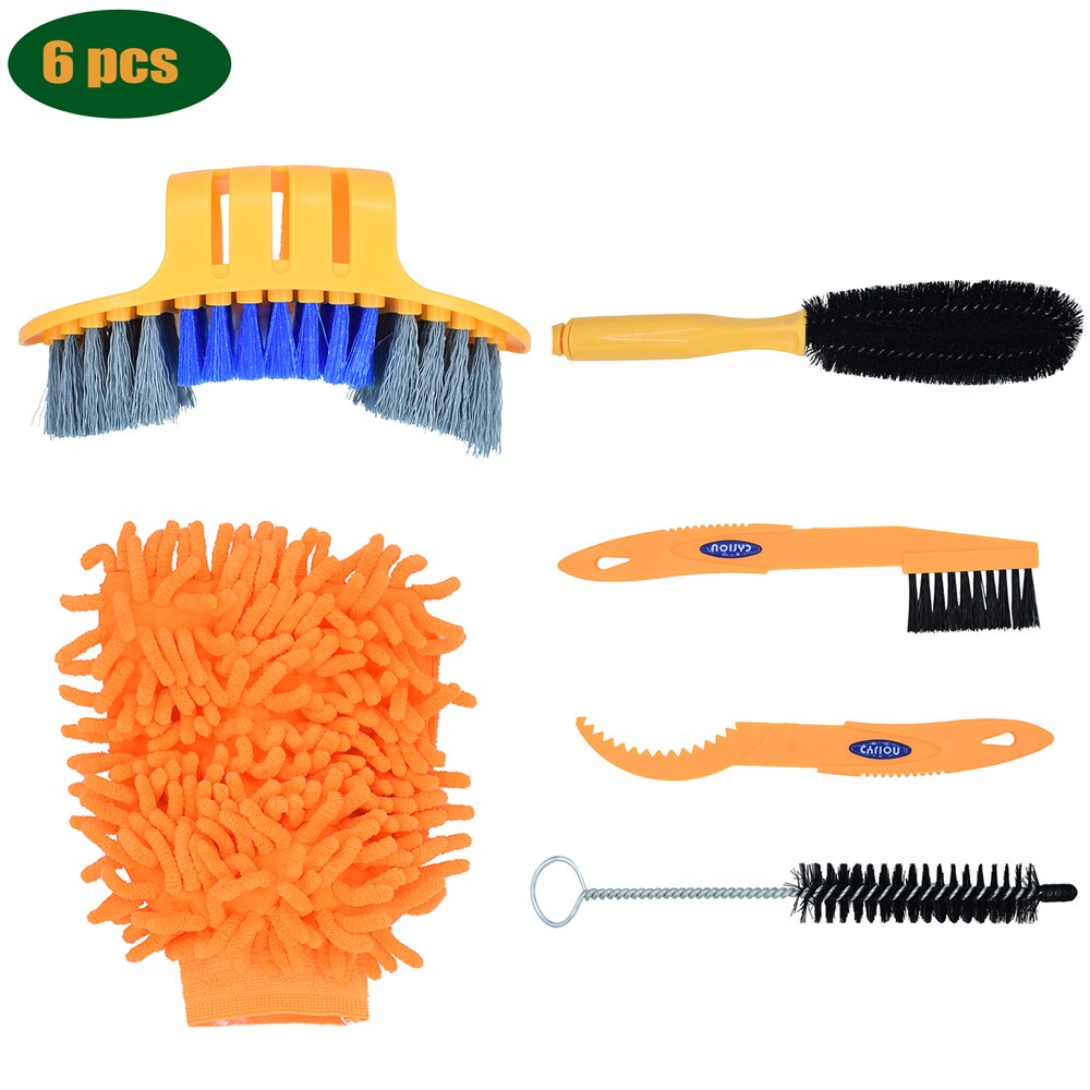 Bike Cleaning Kit Bicycle Chain Cleaner Clean Tire Brush Road MTB Cycling Cleaning Gloves Kits Cleaners Tool for Mountain, City: 03