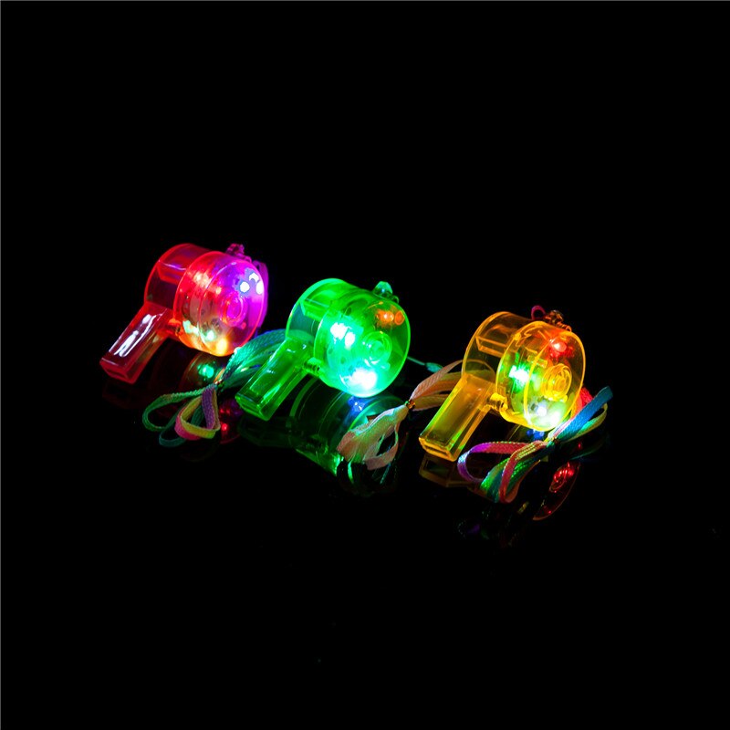 1 Pc Kleurrijke Led Light Up Speelgoed Lichtgevende Fluitje Met Lanyard Speelgoed Voor Kinderen Kids Party Game Favoriete Speelgoed Jongens meisjes