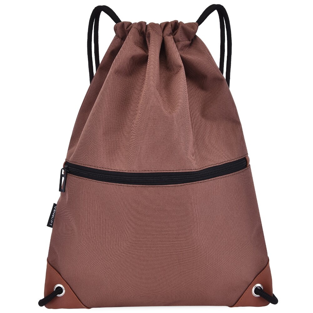 Mochila De gimnasio resistente al agua con cordón, bolsa de cubo con bolsillos con cremallera, ligera, bolsa deportiva: Gym Sack 2