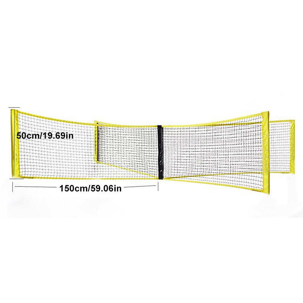 Volleyball Net Four-sided PE Durable Cross Volley Ball Training Net Sports Badminton Game Net Four-sided Cross Volleyball Net