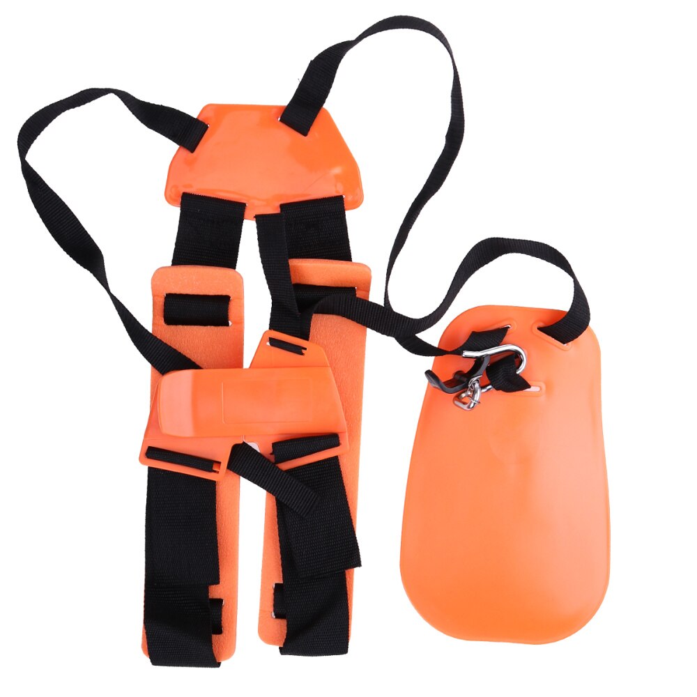 Strimmer Double Shoulder Harness Strap Padded Belt For Brush Cutter Trimmer Gardden Pruner (Orange)