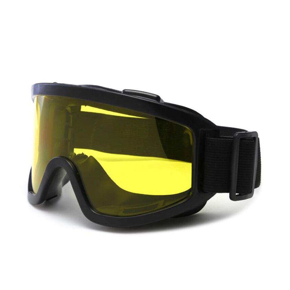 Moottorikelkkalasit talviulko tuulenpitävä suksinaamari lumilauta lumi hiihtolasit uv-suoja urheilulasit: C04 musta keltainen