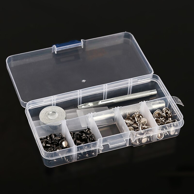 Garment Rivets Antique Silver Iron 50 Sets Of Double-Sided Rivets With Pure Copper Riveting Set DIY Apparel Sewing Fabric