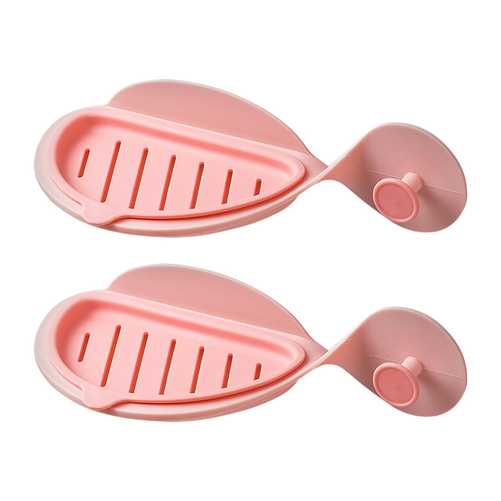 Porte-savon mural Double couche en forme de poisson, 2 pièces, détachable, couleurs fraîches, décoration de salle de bain, hôtel, cuisine