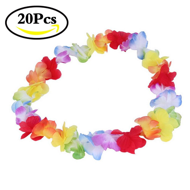 90Cm*45Cm Party Polyester Multi-Colour Wreath Head Hawaii Beaches Cloth Flower Crown For Kids: Default Title