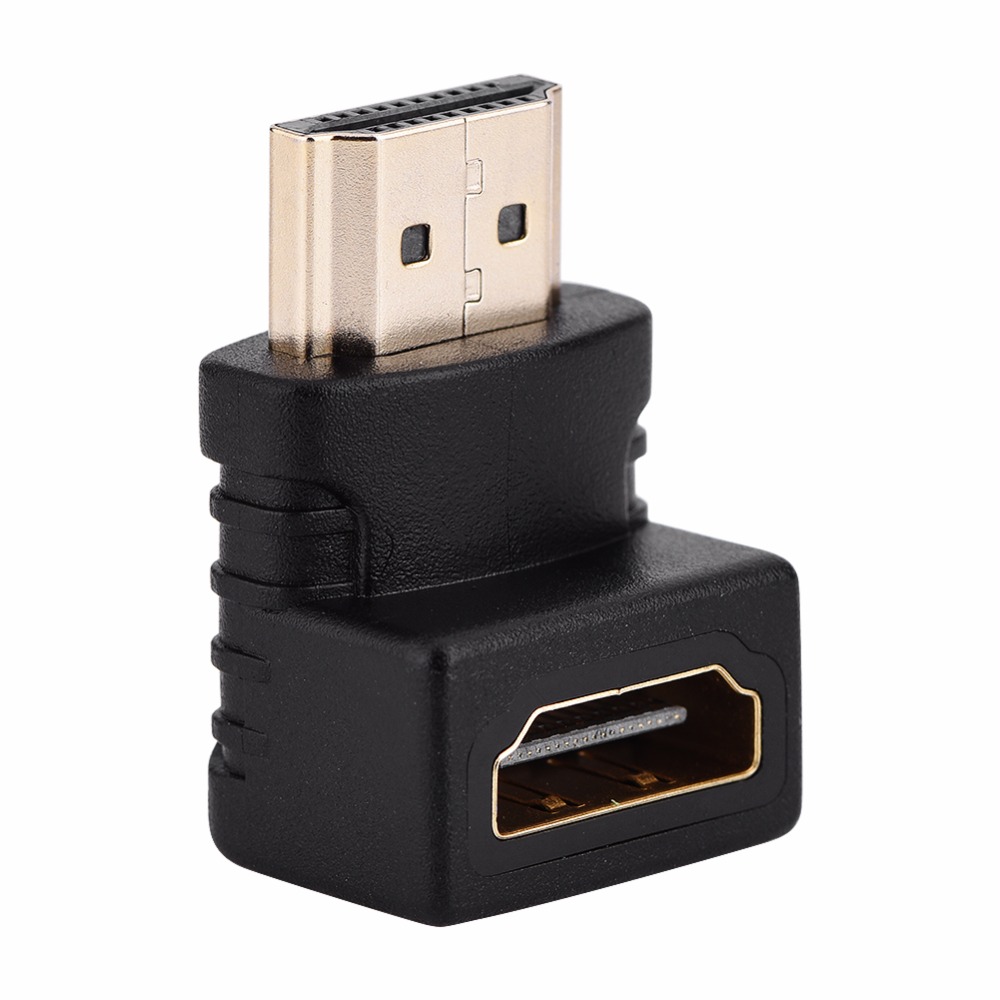 Rotera hdmi-adapter 90 270 grader rätvinklad hane till hona-omvandlare 4k hd-kontakt mini micro hdmi-kompatibel förlängare: Lila / Bunt 2