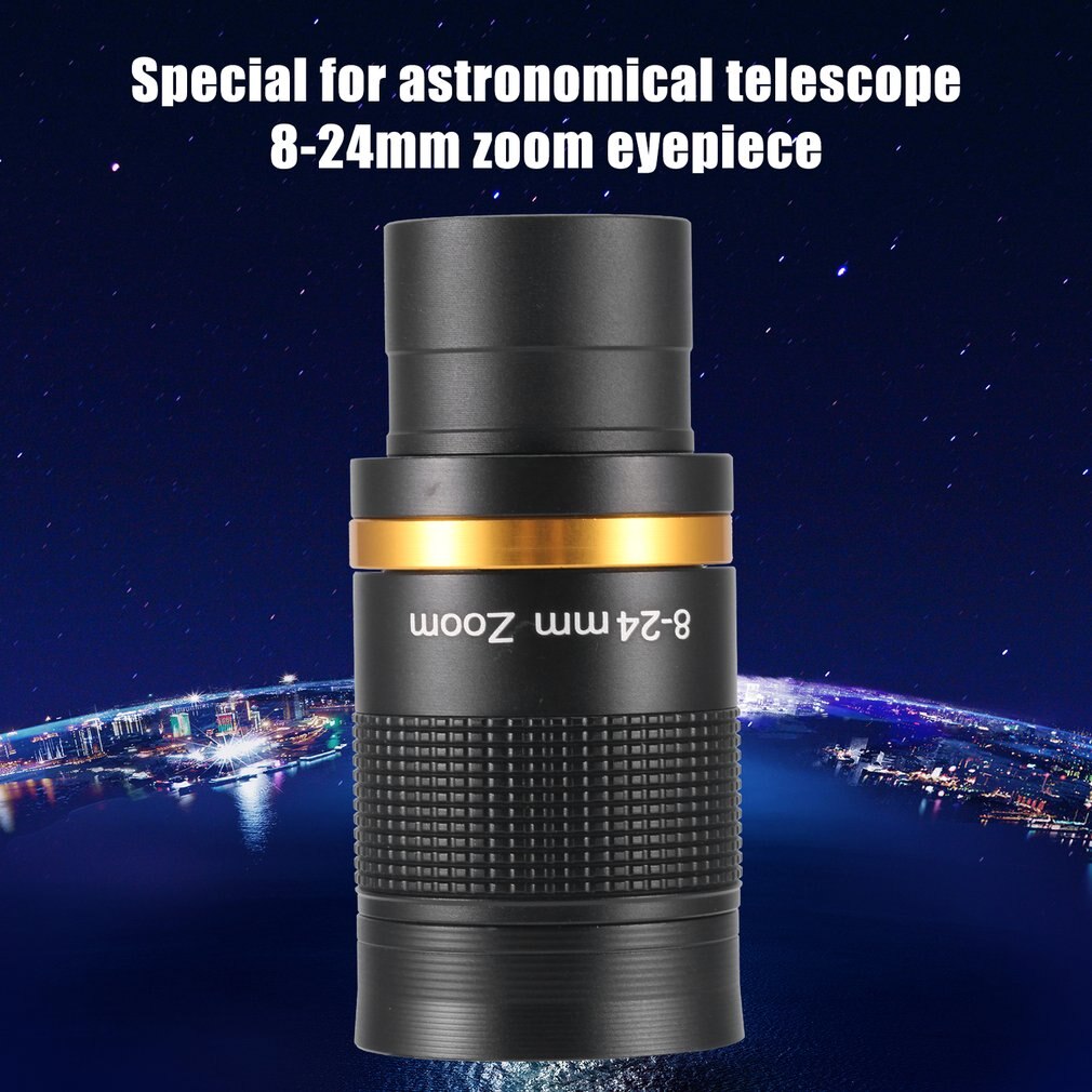 Telescoop Accessoires 8-24Mm Zoom Oculair Volledig Metalen Continue Zoom Breedband Groene Film Met Optische Glas Zoom Lens handleiding