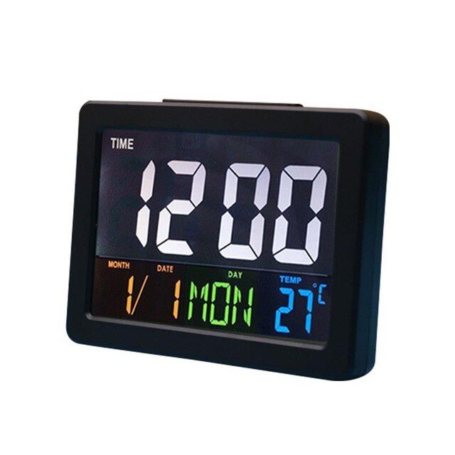 ¡Novedad de ! Relojes de escritorio digitales romanos Retro con aguja antigua, relojes despertadores vintage para decoración del hogar, relojes de escritorio retro: Black
