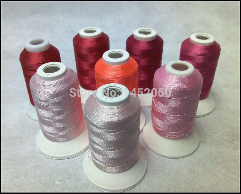 PINK COLORS Embroidery Machine Thread 8 Spools Free Ship