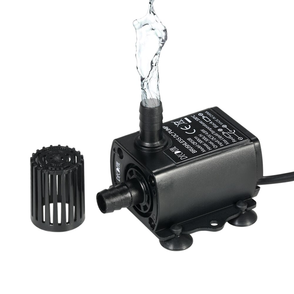 Ultra-Stille Borstelloze Waterpomp Usb DC5V 4.8 W/2.4 W Waterdichte Dompelpompen Mini Aquarium Pomp Vijver fontein Wave Maker: 4.8W