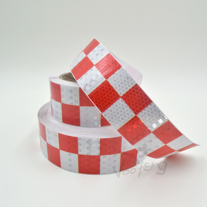 Cinta reflectante de advertencia de seguridad, pegatina de película de visibilidad para precaución en carretera, 5cm x 10m