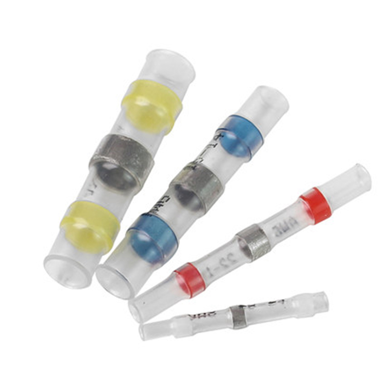 Terminales de crimpado a tope retráctil, Kit de terminales de empalme de Cable de alambre, sello de soldadura a prueba de agua, Conectores eléctricos, 20/50/100 Uds.