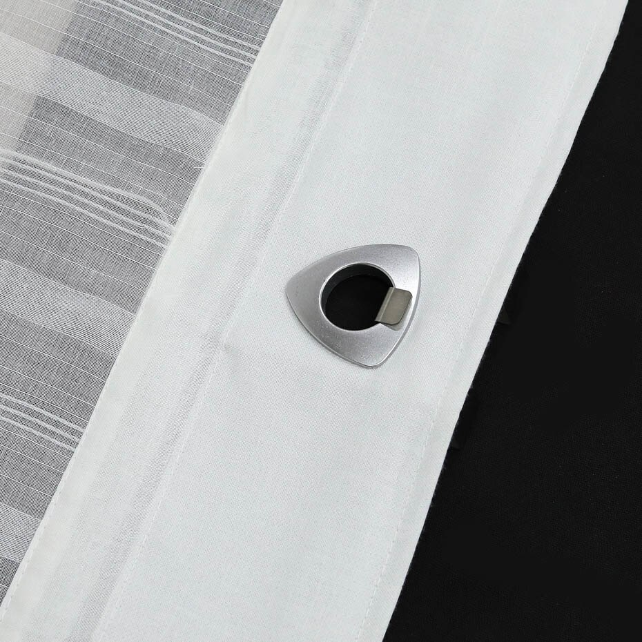 Roman Curtain Curtains For Kitchen Window U Shape Hook Stripe Decoration with Plastic Tubes